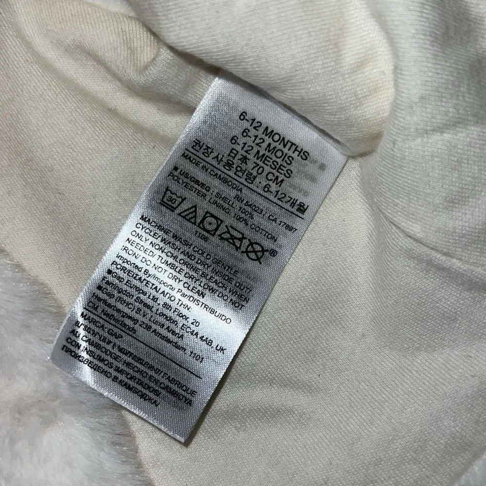 BABY GAP VEST 6/12M